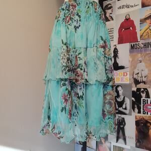 Vintage Y2K Floral Ruffle Skirt
